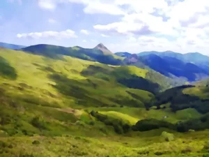 Puy Griou depuis le col de Cabre