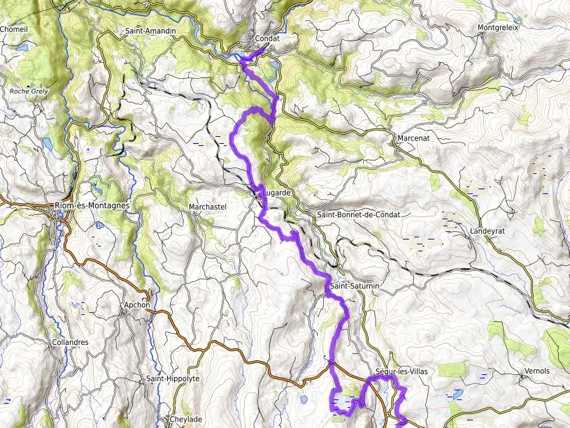 Carte de Condat à Ségur-les-Villas