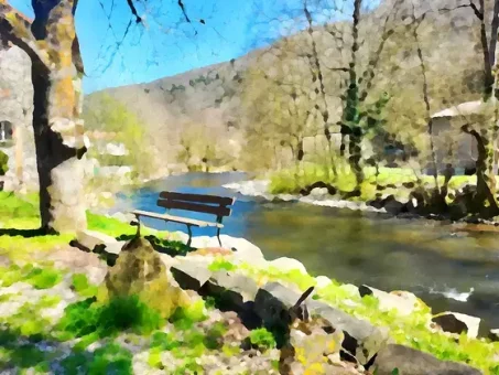 Berges de l'Alagnon à Ferrières-Saint-Mary