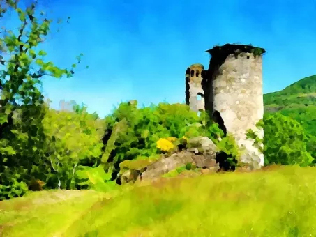 Et en repartant du château d'Aurouze