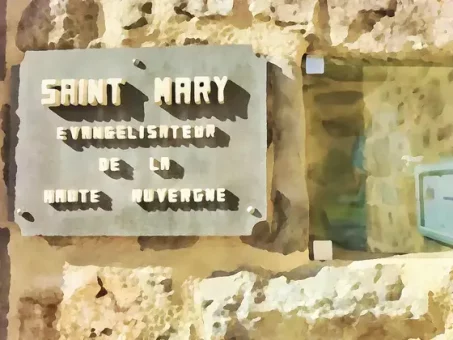 Plaque à l'entrée de l'église de Ferrières