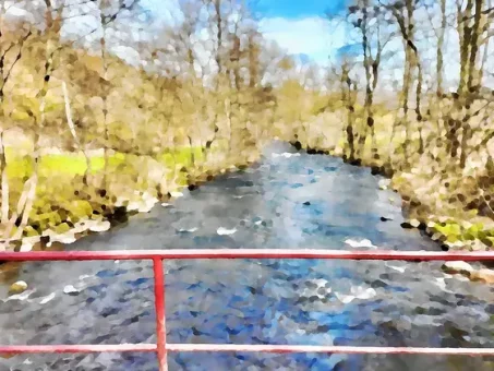Retrouvailles avec la rivière quittée 13 km plus tôt !